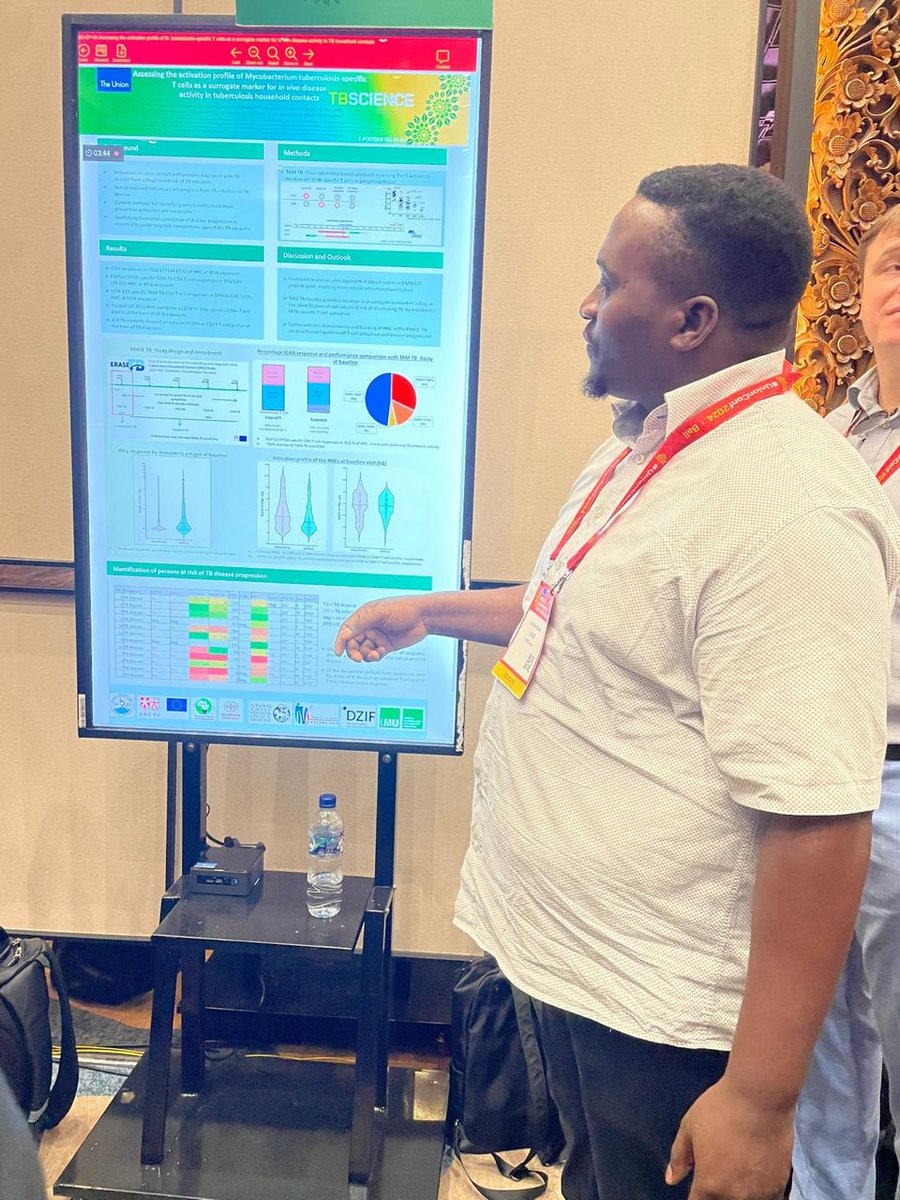 Tanzania Immunology Society (@immunology_tz) on Twitter photo Our TIS member, Lwitiho Sudi <a href="/LsudiSudi/">lwitiho sudi</a> from <a href="/NIMRMbeya/">NIMR Mbeya</a> presenting his work on assessing Mtb-specific T-cell activation as a surrogate marker for in vivo disease activity in TB household contact at the Union Conference 2024
#UnionConference2024 #Immunologytz #Immunology Our TIS member, Lwitiho Sudi <a href="/LsudiSudi/">lwitiho sudi</a> from <a href="/NIMRMbeya/">NIMR Mbeya</a> presenting his work on assessing Mtb-specific T-cell activation as a surrogate marker for in vivo disease activity in TB household contact at the Union Conference 2024
#UnionConference2024 #Immunologytz #Immunology