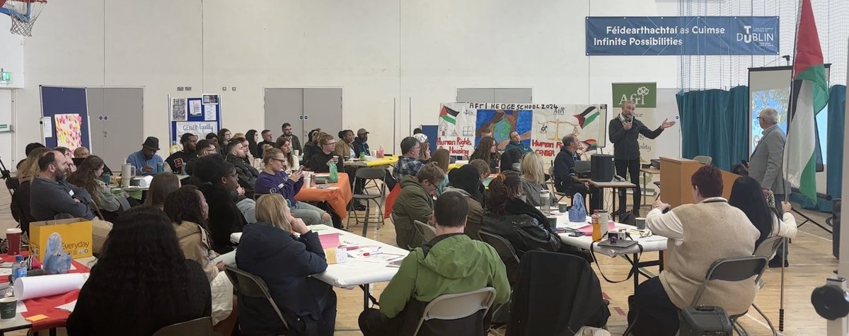 Human Rights Issues 
1. Right to Shelter/Housing/Accommodation 
2. Israel's genocidal war on Palestine and
3. Gender Inequality 
were the focus of #AfriHedgeSchool2024
Inspiring speakers <a href="/Comhlamh/">Comhlámh</a>  Justice &amp; <a href="/AfriPeace/">Afri</a> &amp;workshops #CDYW  yr3 students and staff <a href="/WeAreTUDublin/">TU Dublin / OT Baile Átha Cliath</a>