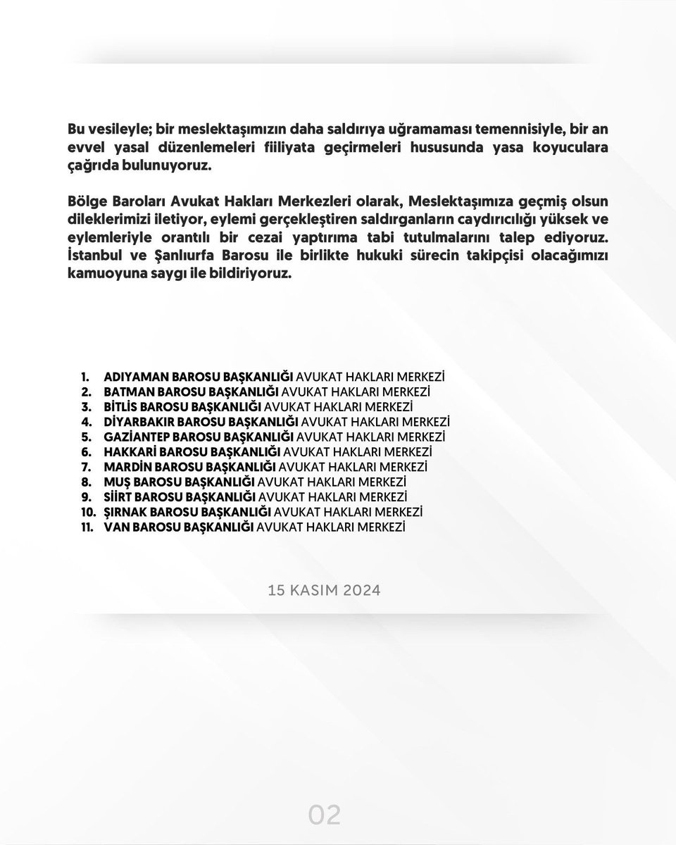 Hakkari Barosu Avukat Hakları Merkezi tweet media