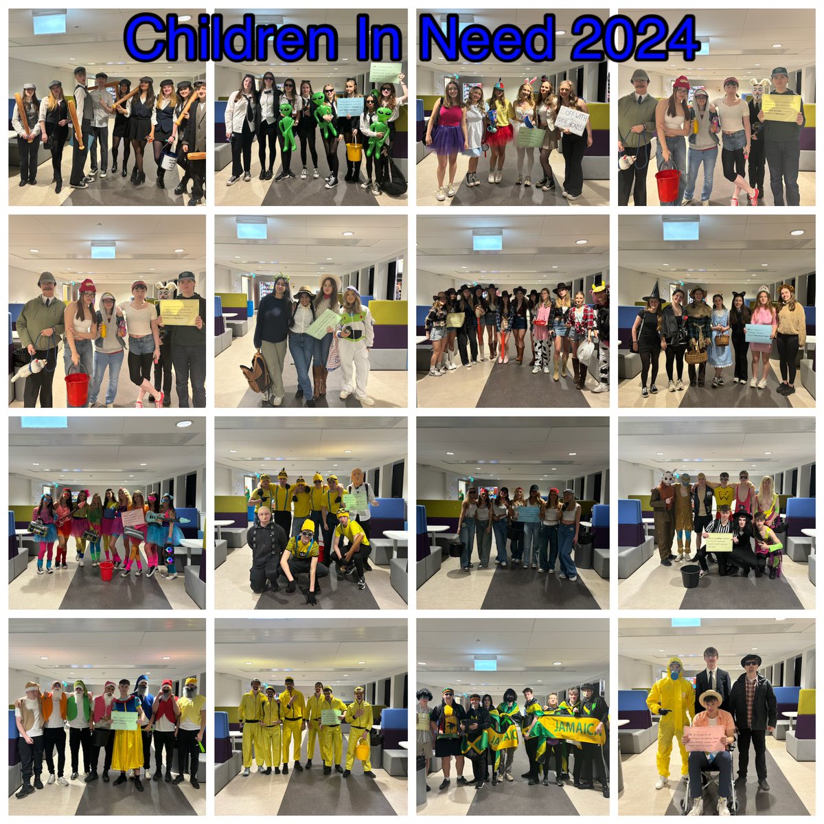 Our S6 groups certainly made an impression in classes today as part of <a href="/BBCCiN/">BBC Children in Need</a> 
You can see the various  fancy dress outfits of our S6 groups below. Well done to all involved, a noisy but a very positive fundraising activity! Final money amount collected still to come!