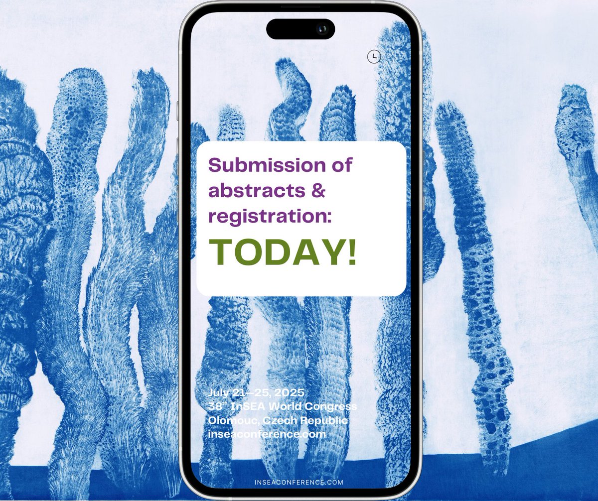 Today is the deadline for registering active participants for the InSEA World Congress! Don't miss it! inseaconference.com