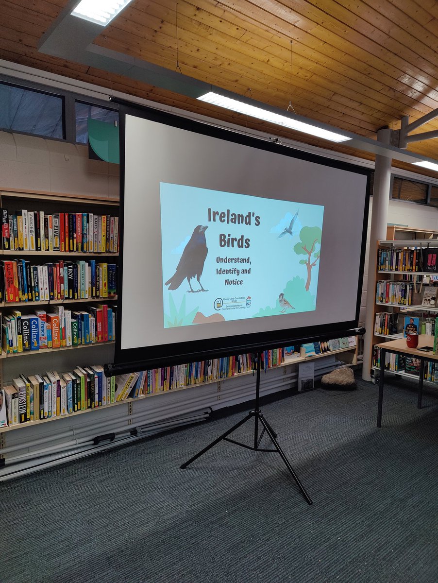 We attended a very interesting talk  on Ireland's birds in the library today for science week @kilkennylibrary