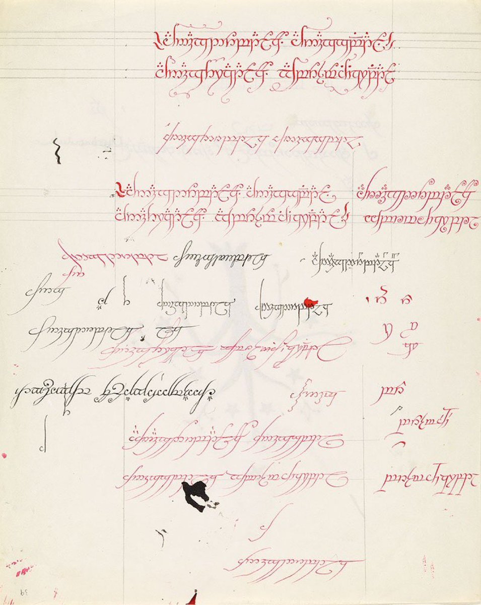 The “Fire-writing” that Tolkien was working to perfect for the inscription on Sauron’s ring.