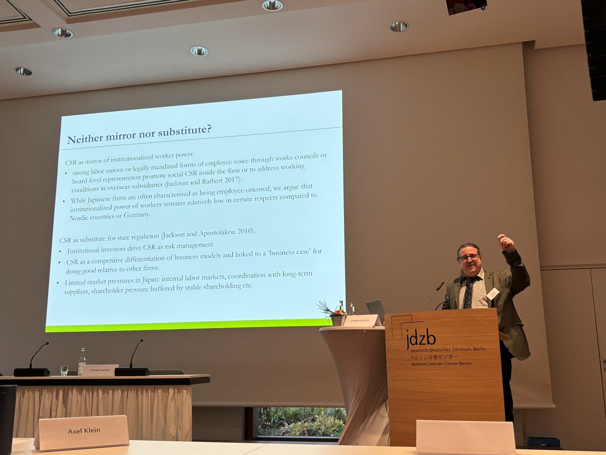 DIJ Tokyo (@dij_tokyo) on Twitter photo #VSJF2024 Sustainability in Japan opens with welcomes by JDZB host <a href="/julia_muench/">Julia Münch</a>, co-organizers @conrad_harald, <a href="/barbGhawaii/">Barbara Holthus</a>, <a href="/AxelPKlein/">Axel Klein</a> & introductory address by Gregory Jackson on Corporate Social Responsibility in Japan from a comparative perspective dijtokyo.org/event/vsjf-ann… #VSJF2024 Sustainability in Japan opens with welcomes by JDZB host <a href="/julia_muench/">Julia Münch</a>, co-organizers @conrad_harald, <a href="/barbGhawaii/">Barbara Holthus</a>, <a href="/AxelPKlein/">Axel Klein</a> & introductory address by Gregory Jackson on Corporate Social Responsibility in Japan from a comparative perspective dijtokyo.org/event/vsjf-ann…