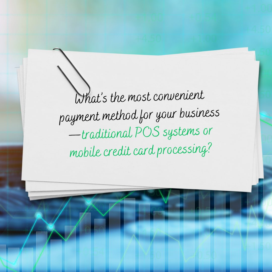 What’s the most convenient payment method for your business—traditional POS systems or mobile credit card processing? 🤔

Let us know which one works best for your customers and why in the comments below!

#BusinessTalk #MobilePayments #CustomerExperience