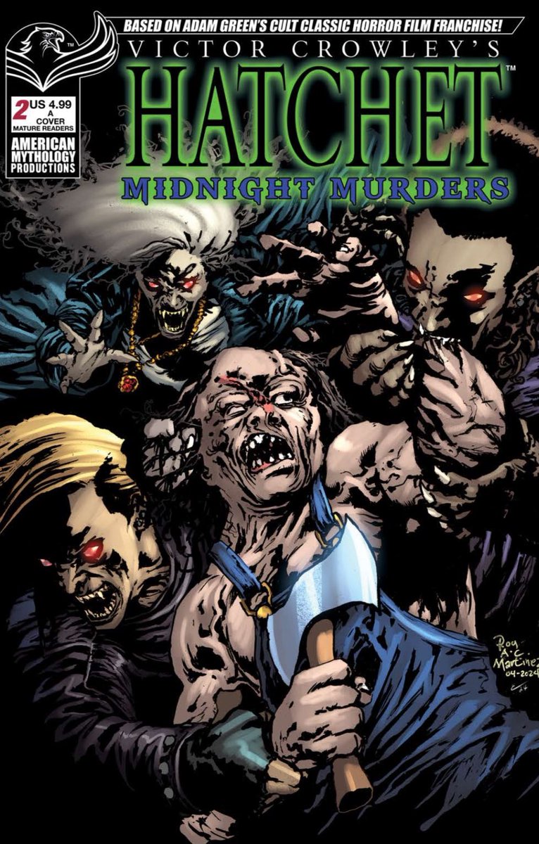 GOParsons's tweet image. Hatchet: Midnight M*rders #2!
On shelves very soon from me and the @AmericanMytho crew.
The Vamps and Victor go toe-to-toe… and the fight might change Crowley forever.
Order it from your local store today.