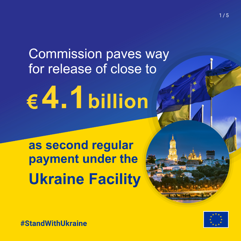 eu_enlargement_'s tweet photo. For 🇺🇦#Ukraine to receive regular payments under the #UkrainePlan, it needs to implement reforms. ✅
This week, the 🇪🇺@EU_Commission concluded that Ukraine has fulfilled the 9⃣ reform indicators linked to the 2⃣nd regular payment.
More ⤵️
#UkraineFacility #StandWithUkraine