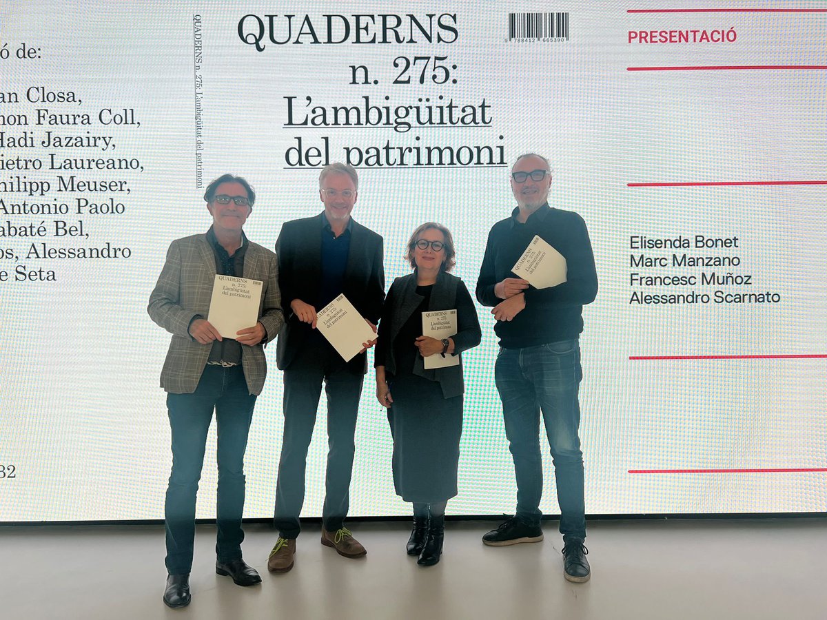 ArquitecturaEsC's tweet photo. Gràcies @scarna i @COACatalunya per convidar-me a dir la meva sobre #patrimoni a la presentació del n. 275 de la revista Quaderns ‘L’ambigüitat del patrimoni’. #arquitectura https://t.co/Zqg1aCKpmR