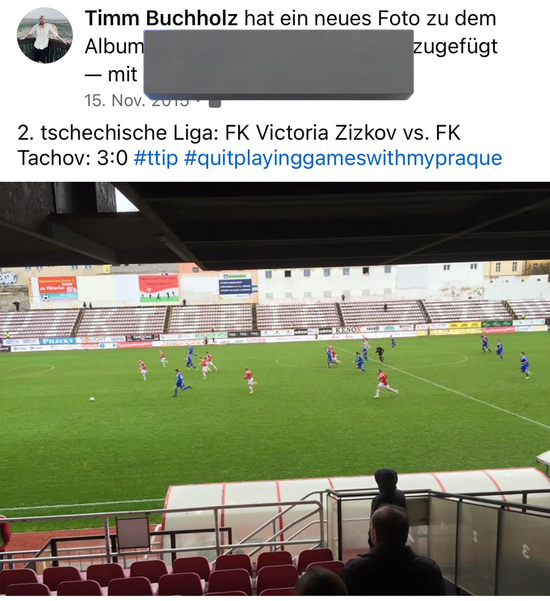 Wozu Facebook noch gut ist: vor 9 Jahren in der 2. tschechischen Liga gewesen 😅