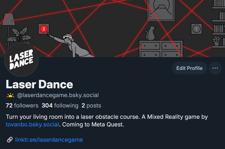 Laser Dance now has a Bluesky page as well - follow us there for updates!