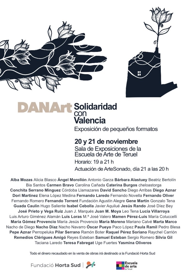 Desde #Teruel hemos creado una exposición express en 2 días para ayudar a nuestr@s herman@s valencianos. Todo el dinero recaudado irá a ayudarles un poquito.