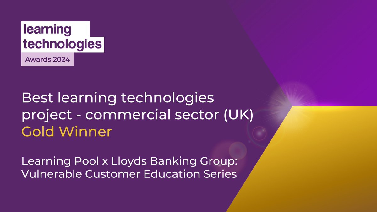 LearningPool's tweet image. 🏆 We’re thrilled to celebrate our Gold win with Lloyds Banking Group for Best Learning Technologies Project – Commercial Sector, UK! 🎉

Huge thanks to everyone involved in this fantastic achievement! 🙌 hubs.ly/Q02Yl3120

#LearningTechnologiesAwards #LloydsBankingGroup
