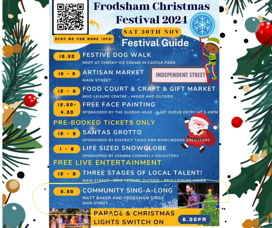 2 weeks tomorrow, our first Christmas 'gig' - We will be on the main stage from about 5.15pm with our good friend Matt Baker leading us in the countdown towards 6pm and the parade!