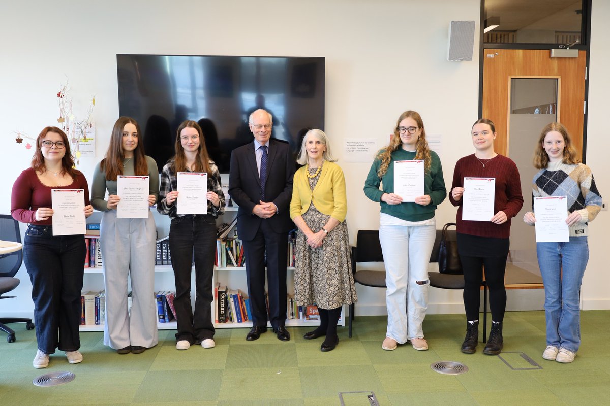 Congratulations to the Winners and Runner Ups of the Zoe Russell Prize 2024 for Most Improved First-Year in German Language. A big thank you to the Russell's who award this prize in memory of their daughter Zoe, now in its 21st year.