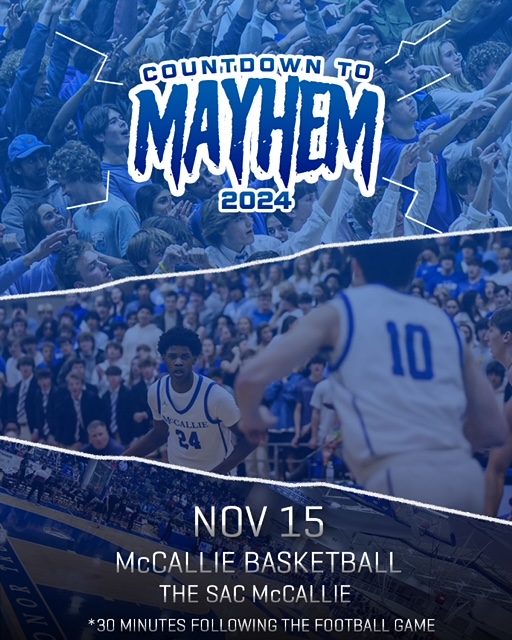 McCallie Athletics (@mccalliesports) on Twitter photo McCallie Basketball has a fun event planned for after tonight's playoff football game. Join McCallie and GPS students 30 minutes after the game for contests, music, fun and a varsity intrasquad game. Free admission. <a href="/McCalliehoops/">McCallie Basketball</a> #GoBigBlue McCallie Basketball has a fun event planned for after tonight's playoff football game. Join McCallie and GPS students 30 minutes after the game for contests, music, fun and a varsity intrasquad game. Free admission. <a href="/McCalliehoops/">McCallie Basketball</a> #GoBigBlue