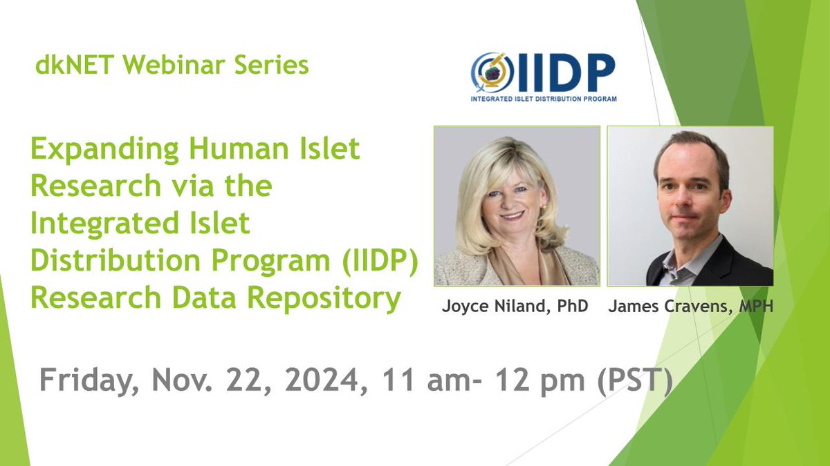 SPARC.science (@sparc_science) on Twitter photo Come join us for a webinar presented by Dr. Joyce Niland and James Cravens on Friday, November 22, 2024, to learn more about the Integrated Islet Distribution Program (IIDP) Research Data Repository! bit.ly/3UStvWI #NIH_SPARC #OpenData <a href="/dknet/">dknet</a> Come join us for a webinar presented by Dr. Joyce Niland and James Cravens on Friday, November 22, 2024, to learn more about the Integrated Islet Distribution Program (IIDP) Research Data Repository! bit.ly/3UStvWI #NIH_SPARC #OpenData <a href="/dknet/">dknet</a>
