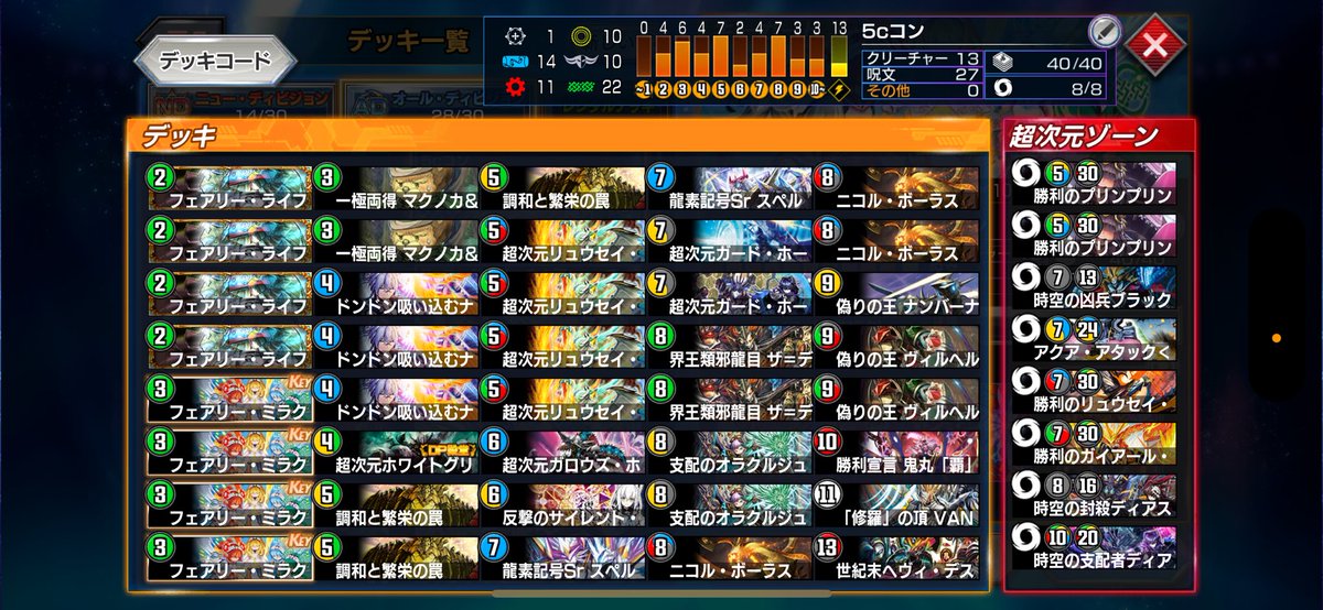 最終77位でした。今期は5cニュゲと5cコンを使いました。