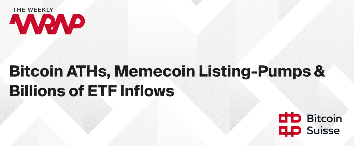 BitcoinSuisseAG's tweet image. Bitcoin ATHs, Memecoin Listing-Pumps &amp;amp; Billions of ETF Inflows 🔥

Check out this week's Weekly Wrap here: bitcoinsuisse.com/industry-blog/…

💡 What a crazy week! #Bitcoin surged past $90'000 on Wednesday, surpassing silver in terms of market capitalization, and is currently trading…