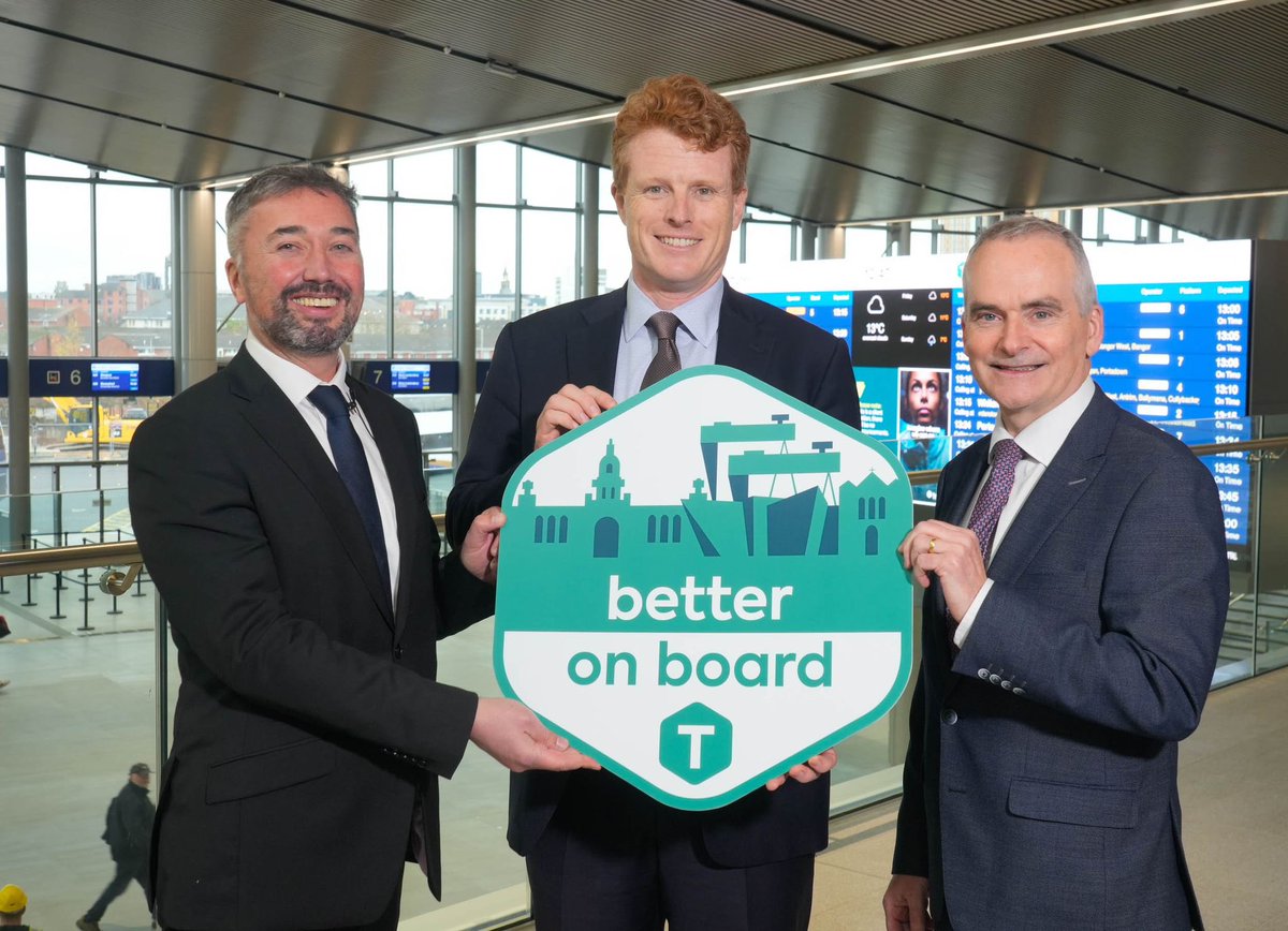 Great to meet <a href="/joekennedy/">Joe Kennedy III</a> on last visit US Special Envoy <a href="/USAinNI/">US Consulate Belfast</a>

Dr Kennedy joined RE[act] Festival to launch #BetteronBoard <a href="/Translink_NI/">Translink</a> <a href="/CEOTranslink_NI/">Chris Conway</a> then energising Belfast <a href="/soni_ltd/">SONI - System Operator for Northern Ireland</a> sharing fascinating insights how Citizens Energy returned $600m to low-income families