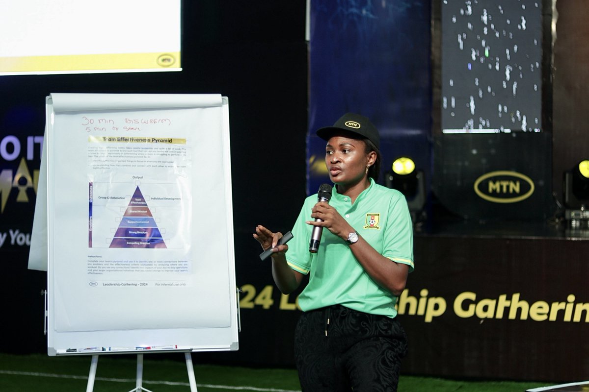 MTNCameroon's tweet image. Our People, Our Strength! 💪@EvangelineBibo1, @MTNCameroon&apos;s General Manager Human Resource, shared insights on the importance of empowering MTN&apos;s workforce. #LeadershipGathering2024 #DoItSmart