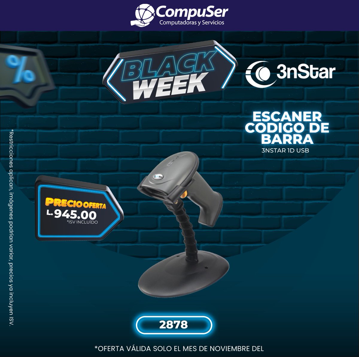 Compuserhn1's tweet image. Este escáner es tu mejor aliado para agilizar tus ventas y mantener tu inventario al día.

Características que destacan:
Lectura rápida y precisa.
Compatible con múltiples plataformas.
Diseño ergonómico para uso prolongado.

#CompuserBlackWeek #3nStarScanner #SolucioneEficiente