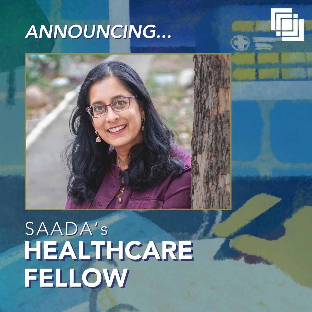 We’re excited to introduce SAADA’s Healthcare Fellow, Swati Avashia!

During her fellowship, Swati will conduct oral history interviews with South Asian American healthcare providers who worked on the front lines during the COVID-19 pandemic.