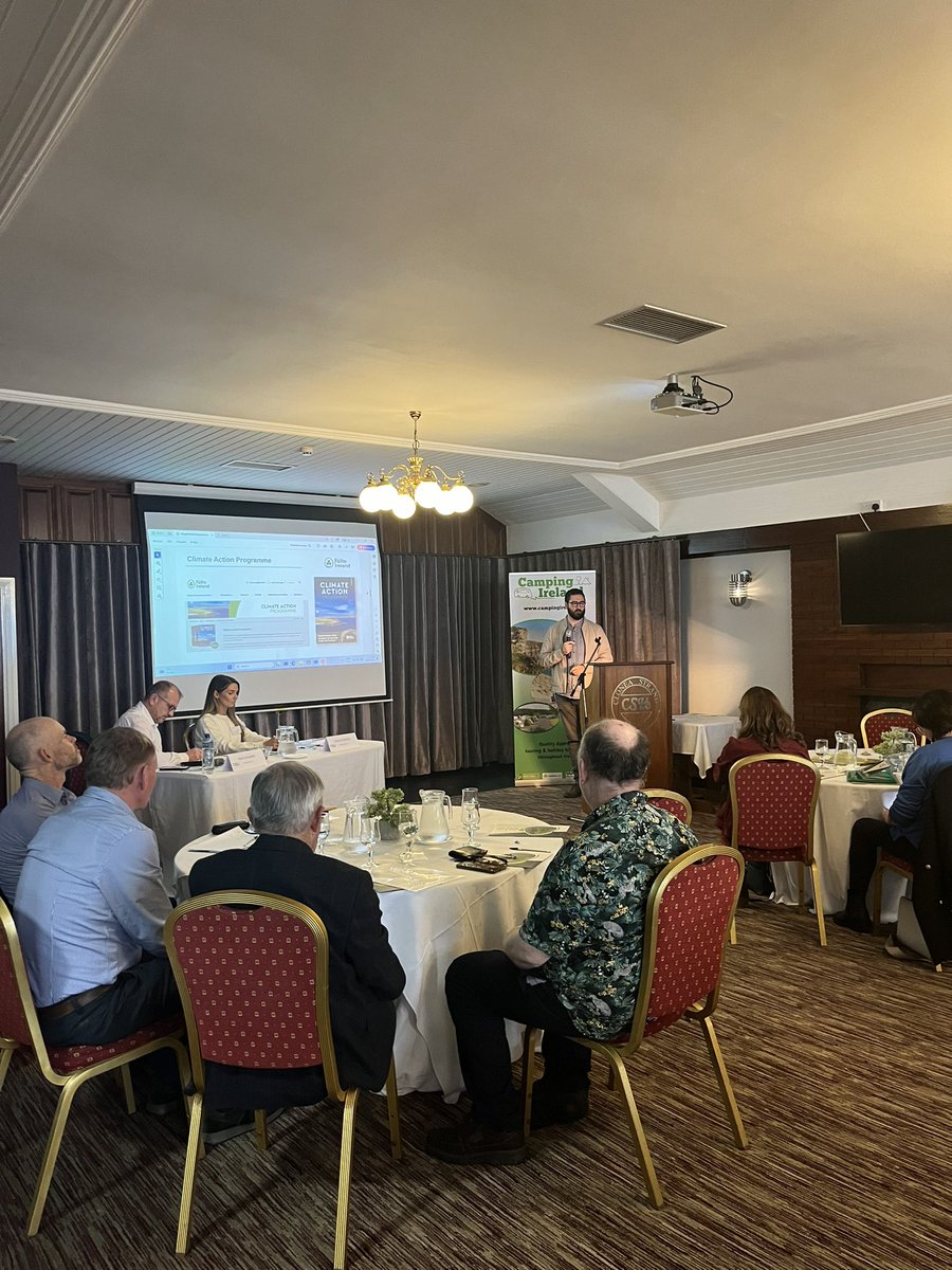 Camping Ireland (@camping_ireland) on Twitter photo Alan Owens discussing <a href="/Failte_Ireland/">Fáilte Ireland</a> Climate Action Programme in the afternoon session today at our conference in Dungarvan Alan Owens discussing <a href="/Failte_Ireland/">Fáilte Ireland</a> Climate Action Programme in the afternoon session today at our conference in Dungarvan