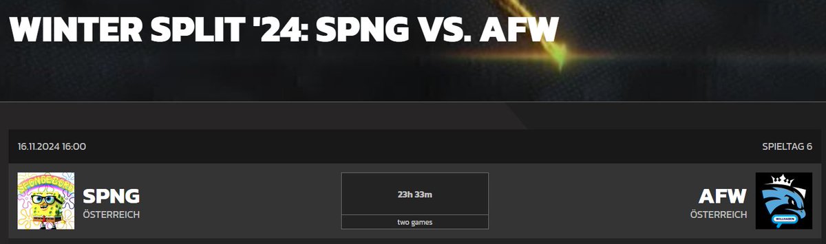 Macht euch bereit!!
Unser nächstes <a href="/PrimeLeague/">Die Techniker Prime League</a> Match steht an!!

🆚 <a href="/AustrianForce/">Austrian Force willhaben</a> Academy
⏰ 16.11 16 Uhr
📺 Twitch.tv/Spongecord
🗣️ <a href="/LoL_DizL/">DizL</a> &amp; <a href="/LukelolEUW/">Lukelol</a> &amp; <a href="/Techoteco1/">Teo</a> 

#Spongecord 💪