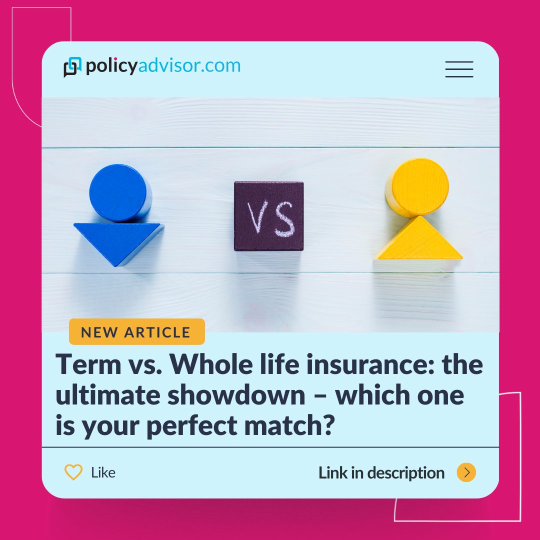policyadvisorhq's tweet image. Term or Whole Life Insurance—which one fits your needs? 💡 Explore the pros and cons to make the right choice for your future. Click the link to learn more:tinyurl.com/mry6w8ht 
#TermLifeInsurance #WholeLifeInsurance #LifeInsurance #FinancialPlanning #PolicyAdvisor