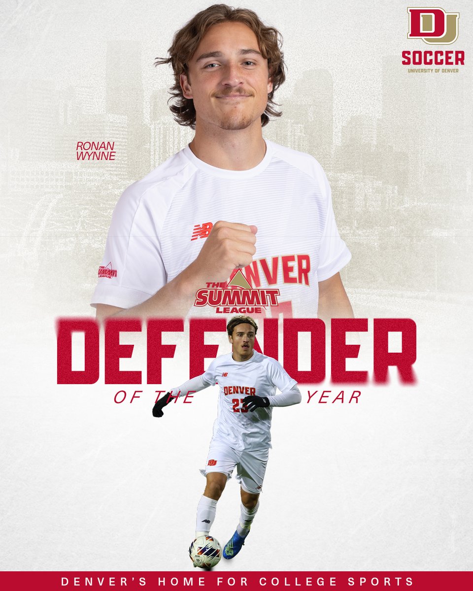 DU_MSoccer's tweet photo. After winning the award in 2022, Ronan Wynne is now a two-time @TheSummitLeague Defender of the Year.
✍️: https://t.co/fmhSvjOzRn
#GoPios https://t.co/i5UWyocD2u