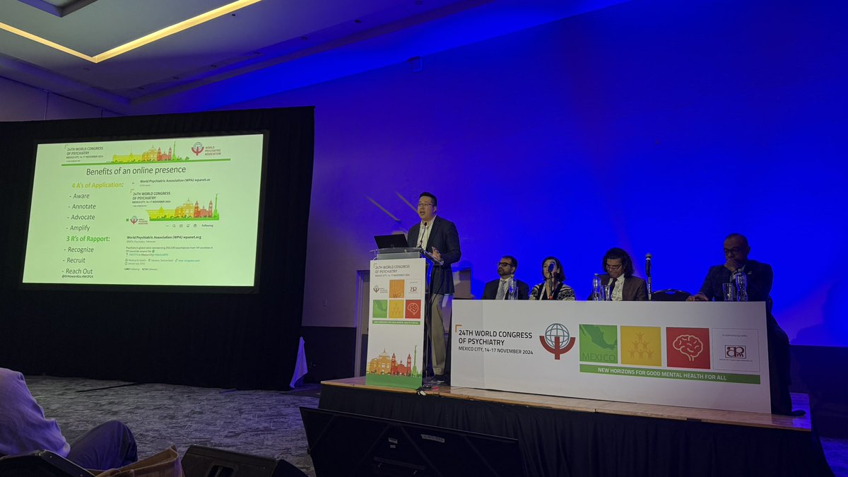 DrMirhom's tweet image. There’s so much about the harm of social media. It was refreshing to hear @DrHowardLiu discuss the potential positive ways to #Advocate #Amplify #Annotate @WPA_Psychiatry @APApsychiatric