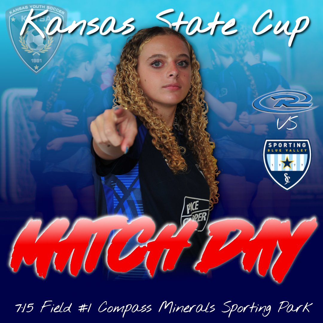 Facing <a href="/RushWichita/">Kansas Rush Wichita</a> tonight @ 7:15 for a chance to play in <a href="/KSYouthSoccer/">Kansas Youth Soccer</a>  State Cup Finals. 

<a href="/SPORTINGBV/">SPORTING Blue Valley</a> <a href="/ImCollegeSoccer/">College Soccer Truth ™</a> <a href="/ImYouthSoccer/">ECNL/GA/Recruiting/College Soccer</a> <a href="/PrepSoccer/">Prep Soccer ⚽️</a> <a href="/TheSoccerWire/">SoccerWire</a> <a href="/TopDrawerSoccer/">TopDrawerSoccer</a>