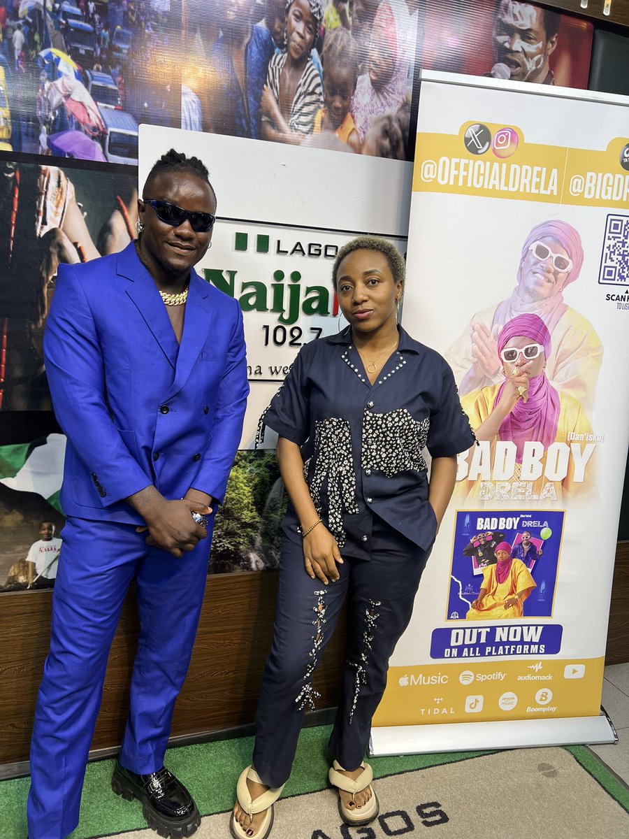 officialdrela's tweet photo. Thank You @Naija102FM @beccablisse #BadBoyEP #BigDrela 

#Kanguva #Devara https://t.co/XGll0EH7fC