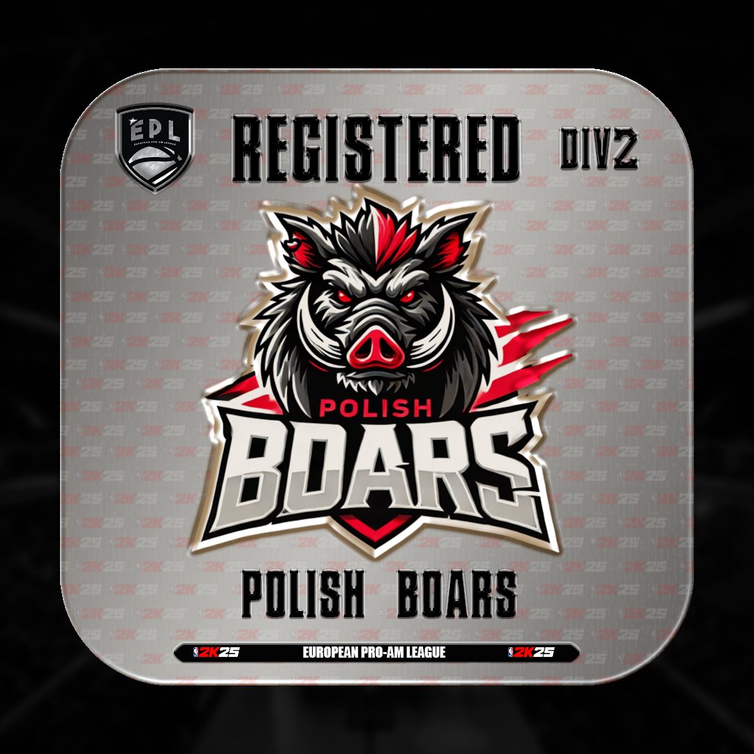 🏀[DIVISION 2]
🇵🇱 Welcome @Boars_org to the EPL - Starz League!⭐

🏀𝗥𝗼𝘀𝘁𝗲𝗿:
<a href="/qLechu/">qLechu</a>
@qskevo
@IgiStachowicz
#SynekGG24 
<a href="/R0ckyyy987/">R0ckyyy987</a>
<a href="/Dvdlc99/">Dawid</a>
<a href="/qBuksin/">qBuksin</a>

#RiseAndBall #EPL🏀