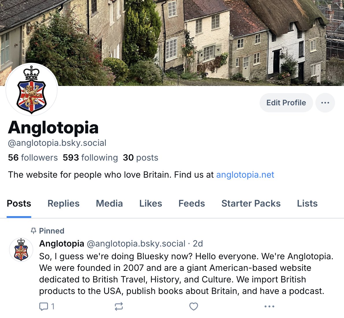 FYI, as we try to be everywhere on social media, we're now on bsky, which a lot of people are joining this week. Just search for Anglotopia, and you'll find us. All new Anglotopia/Londontopia posts get shared there, and you control how your feed works. Come on over and say hello!
