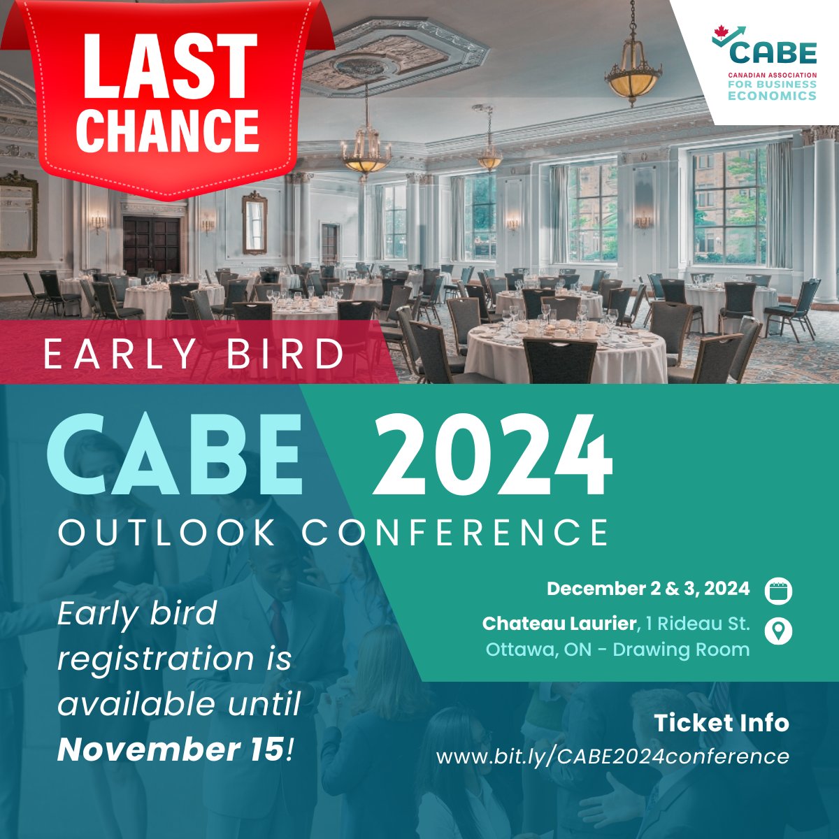 🚨 LAST CALL For Early Bird Prices for Canada's best-timed Economic Outlook Conference! Gain exclusive insights from top industry experts and network with leaders shaping our economy. Secure your seat now before prices go up! 📈 bit.ly/CABE2024confer…
#cdnecon #CABE2024