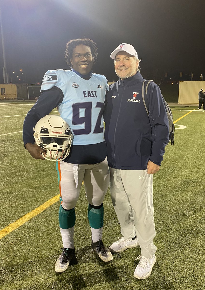 WLYIsaiah's tweet photo. I am unbelievably grateful for the opportunity to play on the Toronto East All-Stars team. Thank you to all the coaches who brung the team together and help everyone get better.

@MullyFootball @coachDA97 @FootballTO_ @UofTBluesFB @YULionsFootball https://t.co/WoBgEmvWz5