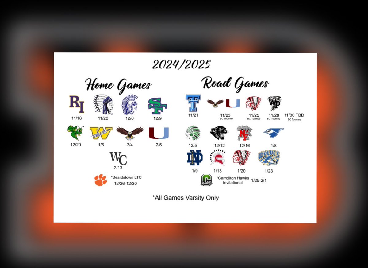JMalt2's tweet photo. Beardstown Lady Tigers 
24/25 Game Schedule 🐅🏀 #gotigers https://t.co/6JR9ODwwBI