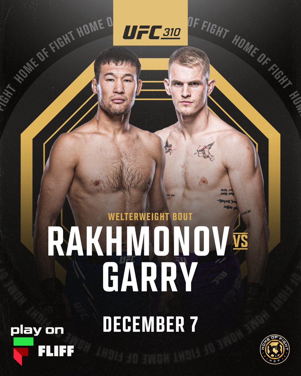 0toLegend's tweet photo. ‼️Shakat Rakhmonov vs. Ian Garry set for UFC 310 on December 7th, 5-rounds #UFC #MMA https://t.co/kyoSVa1ktq