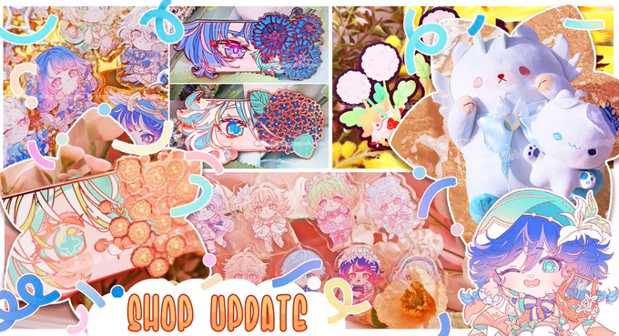 🪻Shop Opening!!🪻

💫 Genshin Impact Flowerly pins!
💫 Furina &amp; Neuvillette Plushies!
💫 New Charms &amp; Standees!

🪻💫 There are few stocks left in a lot of Products💫🪻 