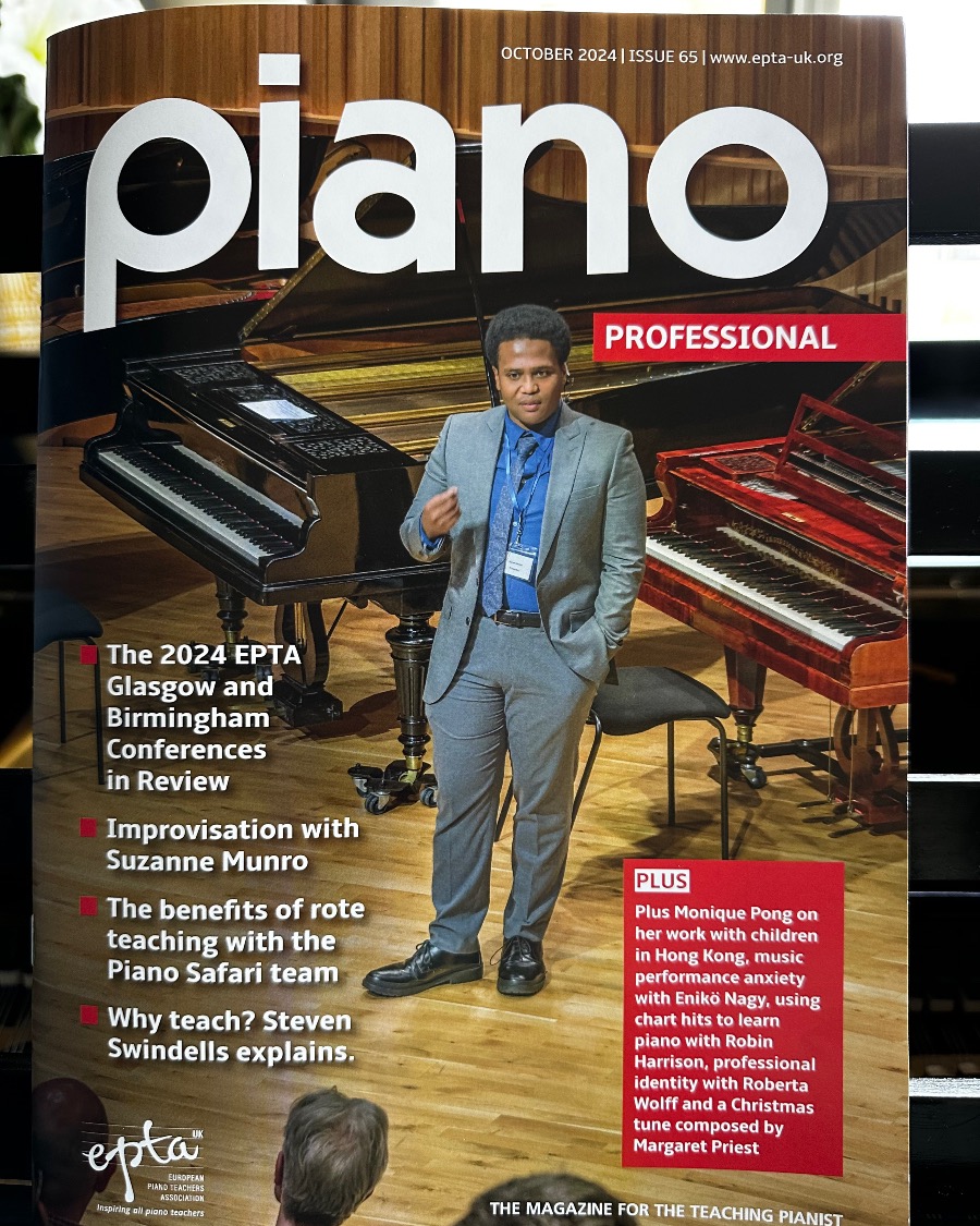 StevenSwindells's tweet photo. I am thrilled for my article "Why Do I Teach?" to be featured in the current edition of Piano Professional Magazine @EptaUK .

 A nice surprise to be mentioned on the front cover too!

Massive thanks to @lewiswkesterton for making this happen!

#aberystwyth #classicalmusic #pianist #pianolessons #musiceducation #piano #pedagogy