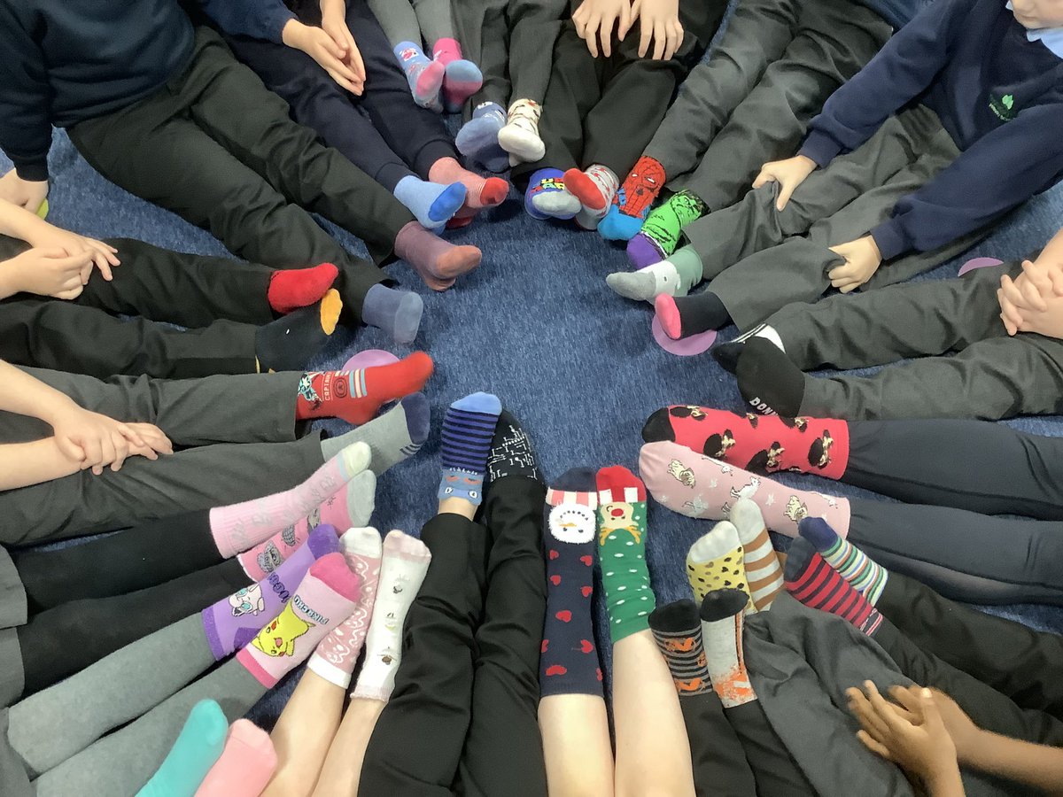 This week, we all came to school wearing odd socks as part of anti bullying week. <a href="/KingswoodParksP/">Kingswood Parks Primary School</a> <a href="/MissWalker_KWP/">Miss Walker</a>