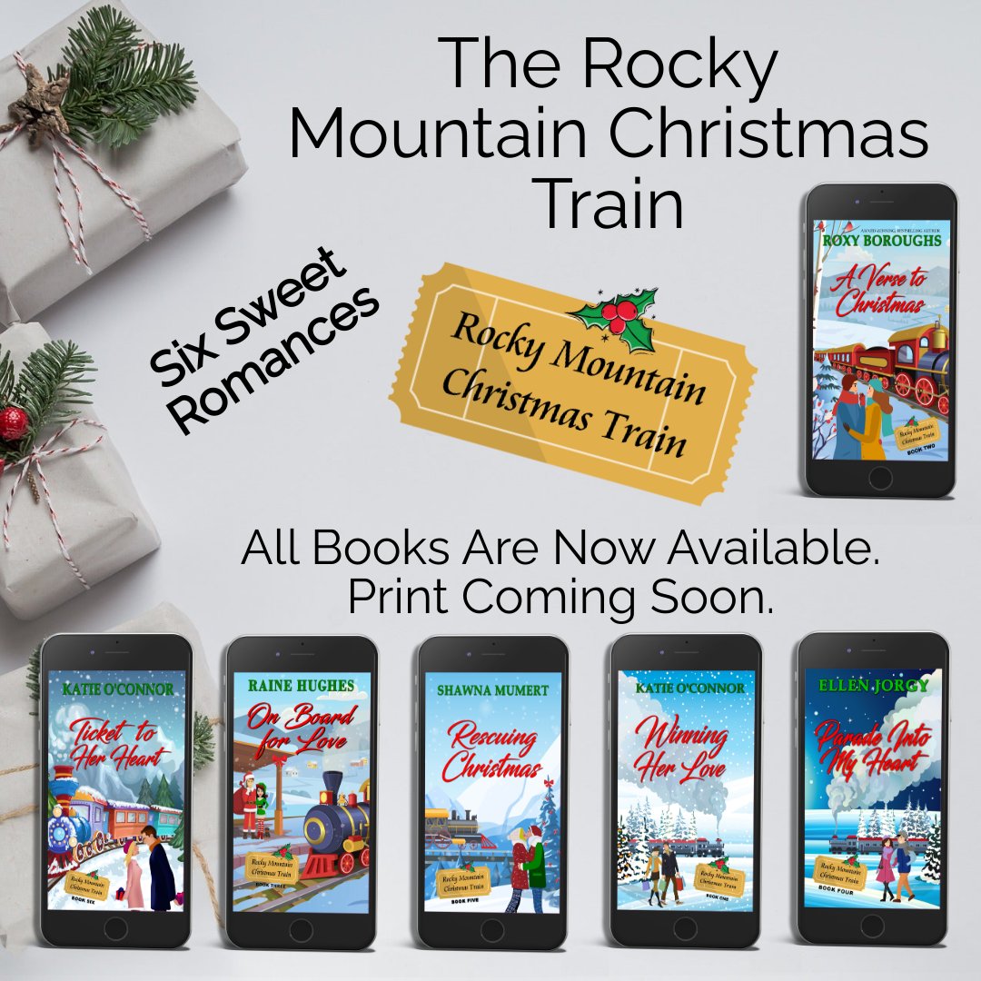 KatieOhWrites's tweet photo. Happy Book Birthday to me! Book 6 of The Rocky Mountain Christmas Train is live. This sweet romance is the final installment. Get yours today. https://t.co/IRZXCTm5vL https://t.co/PCgwAB14rH