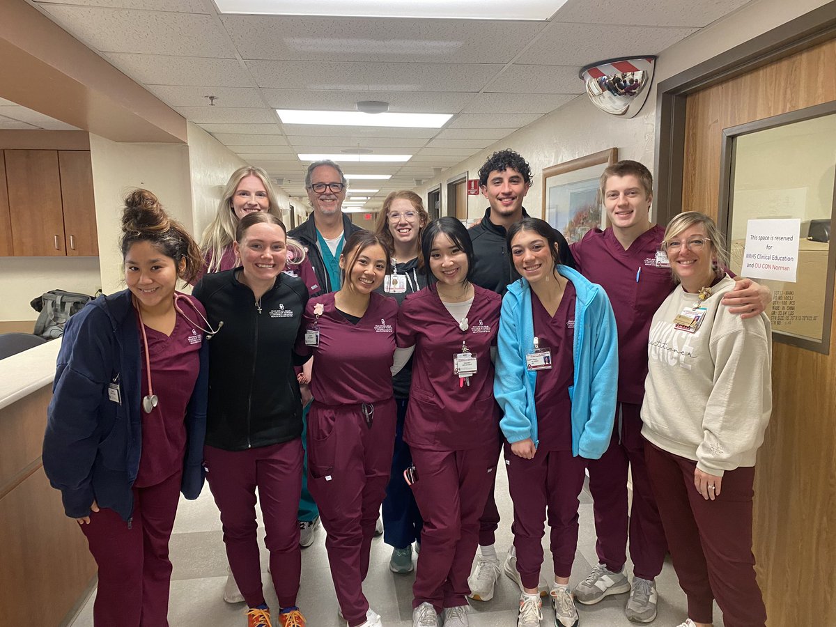OUNursing's tweet photo. Last simulation &amp; clinical for this group this morning @normanregional site! #OUNursing @UofOklahoma https://t.co/Z0Ss5txXxM