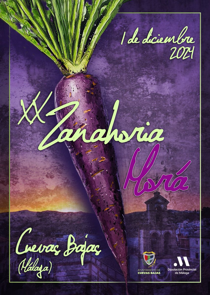 SaharaMalaga's tweet photo. Cuevas Bajas (Málaga) # con # Pueblo Saharaui.
El 1 de diciembre de 2024, se celebra la #XX Edición de la Zanahoria Mora#
Barra solidaria a favor del pueblo saharaui, con productos de la localidad.
DIFUNDE Y PARTICIPA.
#porelderechoalasutodeterminacion#🇪🇭 https://t.co/3QndviK44y