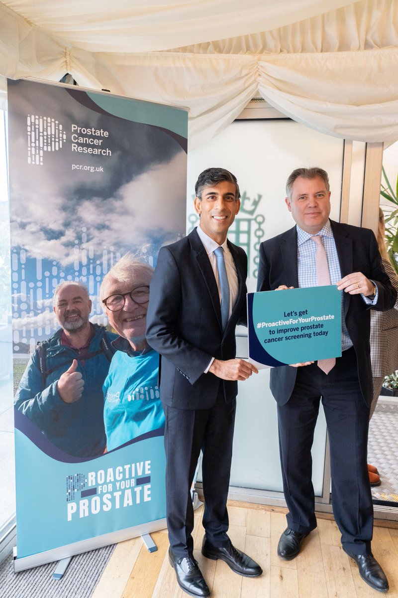 RishiSunak's tweet image. Early detection saves lives.

Proud to support the #ProactiveForYourProstate campaign, championing groundbreaking research and raising awareness of prostate cancer.