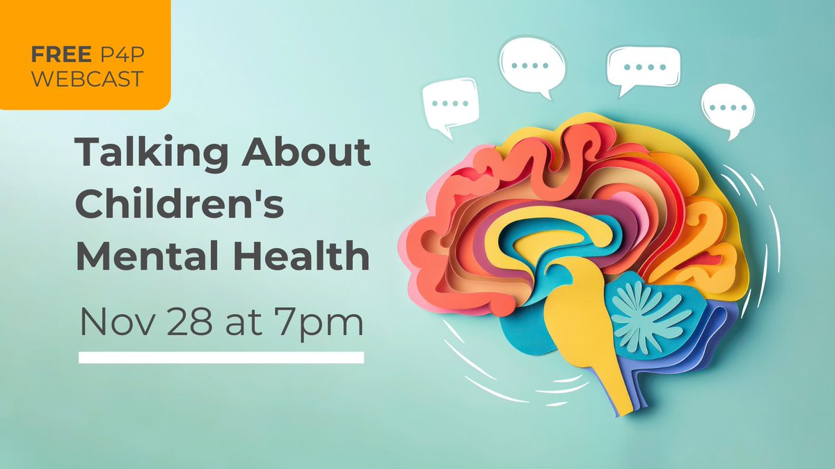 New P4P Webcast! 

Join us on November 28 at 7pm for an open conversation about the intersection of disability and mental health that can break through the stigma, and make it easier for families to seek help when needed. <a href="/kidsmentalhlth/">CMHO</a>  

Register here: bit.ly/4hBCAgr