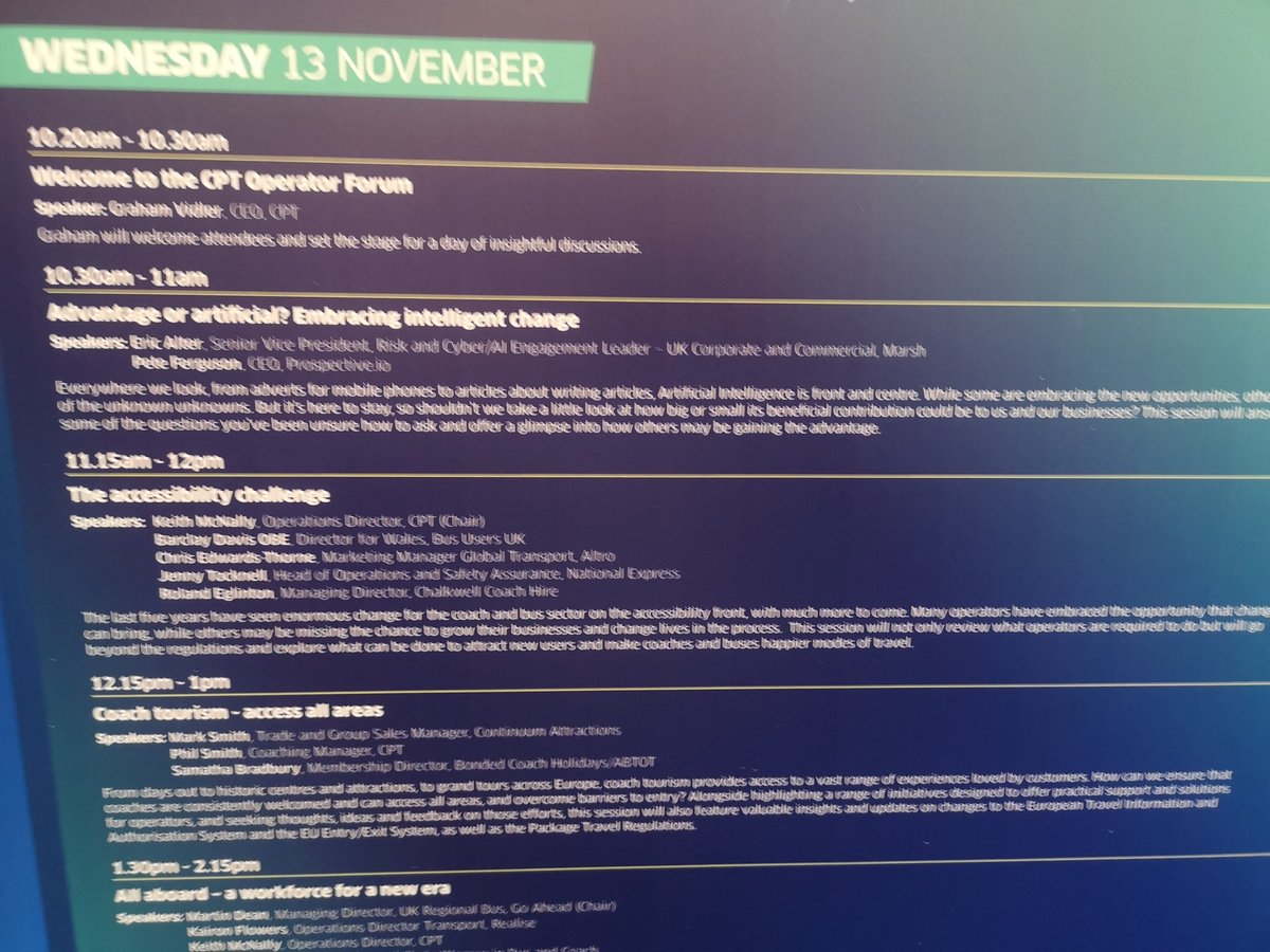 BarclayBusUsers's tweet photo. Reflecting on a busy day on Wednesday at #EuroBusExpo from talking about the #AccessibilityChallenge on the #CPTOperatorForum to a
Great catch up with @BusUsersBoard member @tomquay on the @passengerteam stand. https://t.co/LlEHSFlFXb