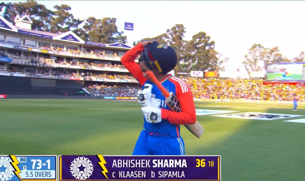YadavManish1001's tweet image. अभिषेक शर्मा 18 गेंदों पर 36 रन बनाकर हुए आउट 
छोटी पारी थी लेकिन क्रूशियल पारी थी..

#AbhishekSharma #indvssat20 #INDvsSA