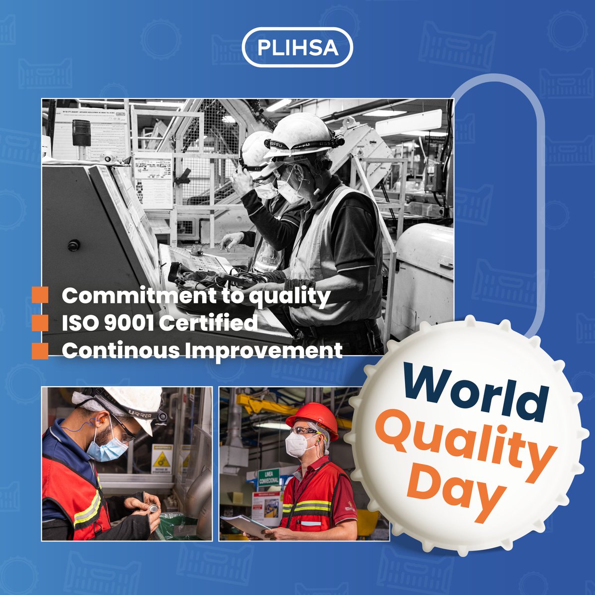 On World Quality Day, we reaffirm our commitment to excellence. 

Our ISO 9001 certification highlights PLIHSA's focus on continuous improvement, ensuring reliable products and customer satisfaction at every step. ​

Learn more about our quality practices: lnkd.in/e75mPdnU